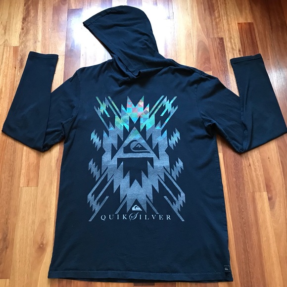 Quicksilver Hoodie Pullover Men’s Medium Black - Picture 7 of 8
